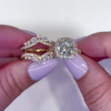 Vintage Round Cut 2.0ct Insert Ring Set In Sterling Silver