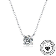 1.0ct Round Moissanite Solitaire Necklace