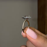 Magnificent Halo Oval Cut 3.0ct Engagement Ring In Sterling Silver