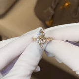 Charming Pave Marquise Cut 4.0ct Engagement Ring In Sterling Silver