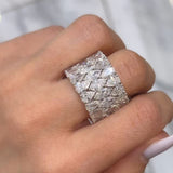 Chunky Pear Cut&Marquise Cut 22 Ct 3PC Ring 925 Sterling Silver Wedding Ring Set