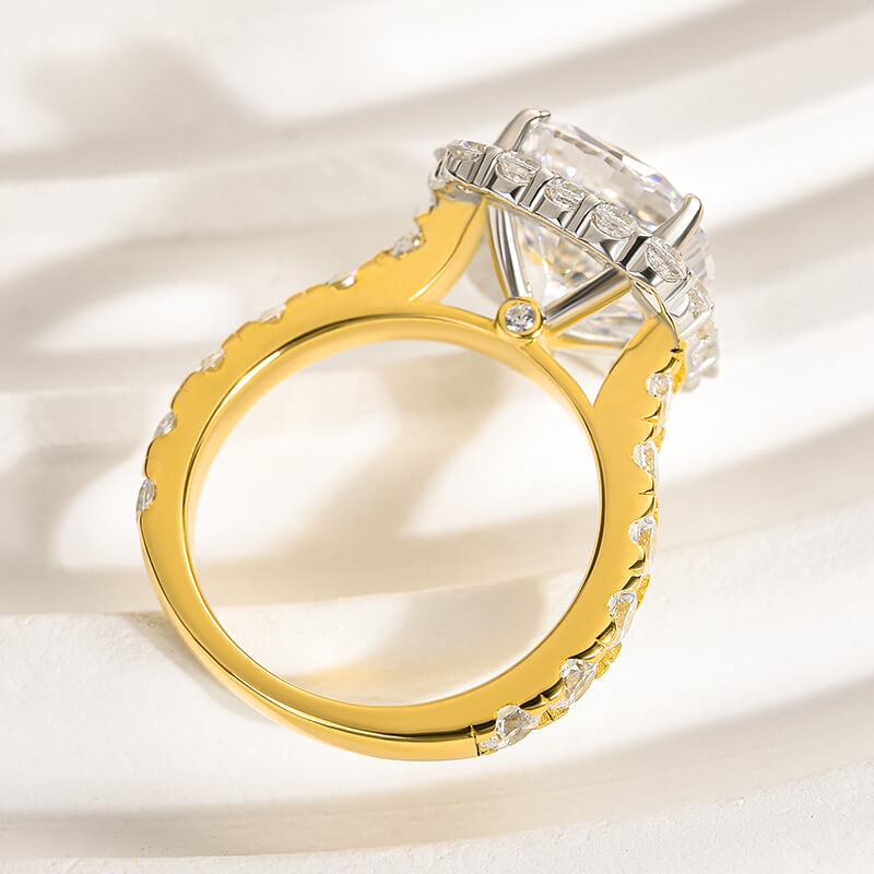 Cushion Cut 6.0ct Sterling Silver Halo Engagement Ring