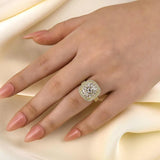 Vintage Cushion Cut Sterling Silver Engagement Ring