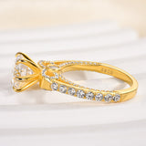 Solarii Moissanite 3.0ct Bow Base Design Sterling Silver Engagement Ring