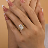 Sparkling 5.0ct Radiant Cut 925 Sterling Silver Engagement Ring
