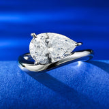 Celestial Cascade Simulated Diamonds Engagement Ring