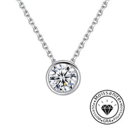 Classic 1.0ct Bezel Moissanite Necklace