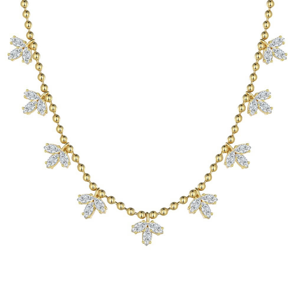 Leaf Design Necklace in 925 Sterling Silver
