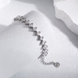 Princess Cut Simulated Diamonds Tennis Bracelet in Sterling Silver