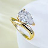 Celestial Cascade Simulated Diamonds Engagement Ring