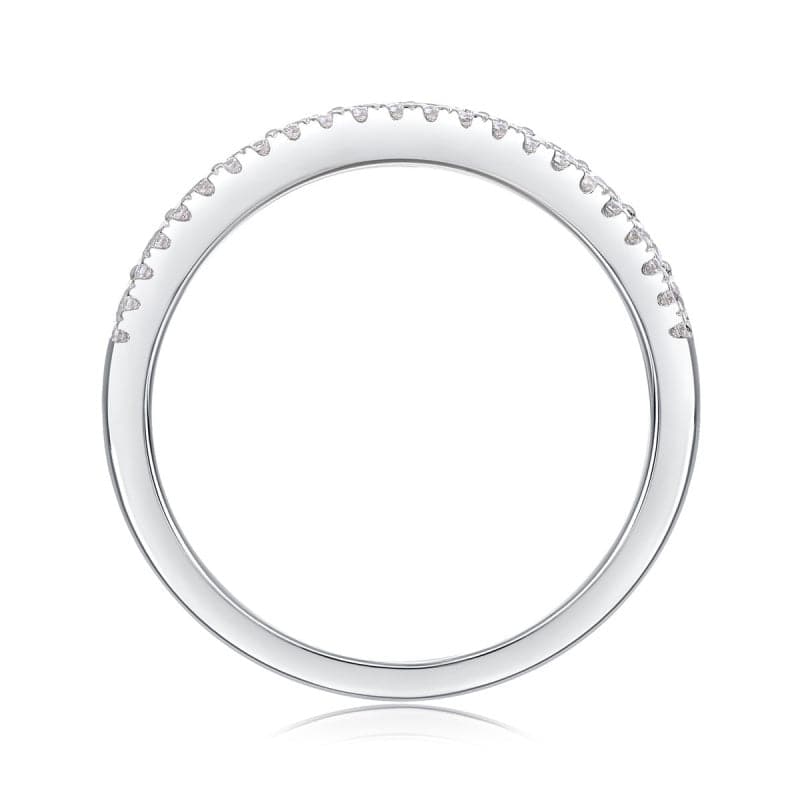 Solarii Moissanite 3.5ct Round Cut Eternity Ring 925 Sterling Silver Wedding Band