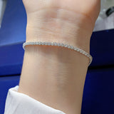 Round Cut Simulated Diamonds and Colored Gemstone Tennis Bracelet in Sterling Silver