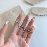 Princess Cut and Heart Cut Bracelet in Sterling Silver