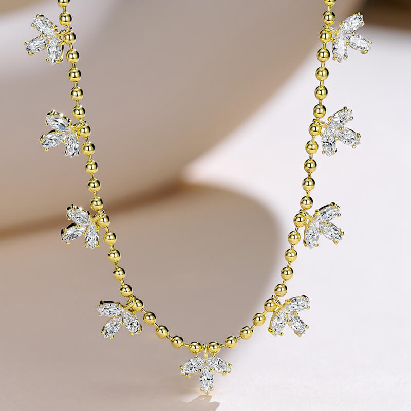Leaf Design Necklace in 925 Sterling Silver