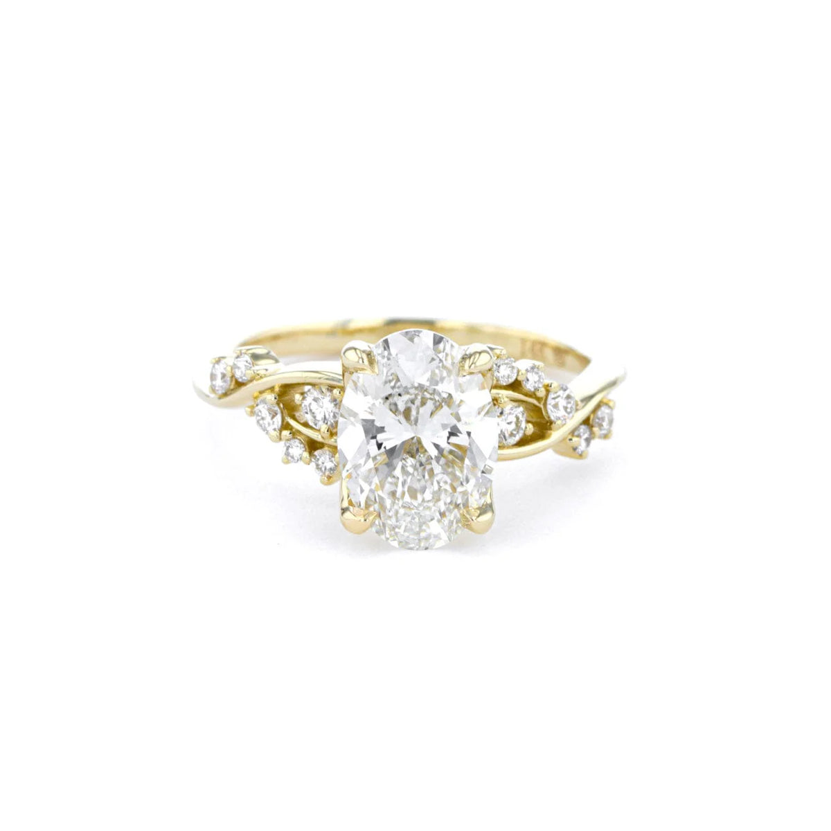 Chic Oval Cut 3.0 Ct Side Stone 925 Sterling Silver Wedding Ring Set