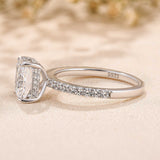 Dazzling Radiant Cut 2.0ct 925 Sterling Silver Engagement Ring