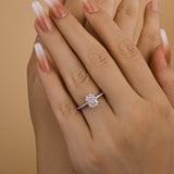 Dazzling Radiant Cut 2.0ct 925 Sterling Silver Engagement Ring