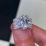 Gorgeous Oval Cut 5.0ct Sterling Silver Engagement Ring