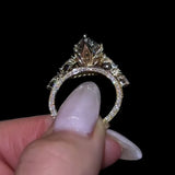 Starlit Side Stone Marquise Cut 3.0ct Engagement Ring In Sterling Silver