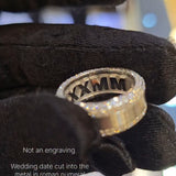 The "Sculpted Date" Solid Cut-Out Roman Numeral Band