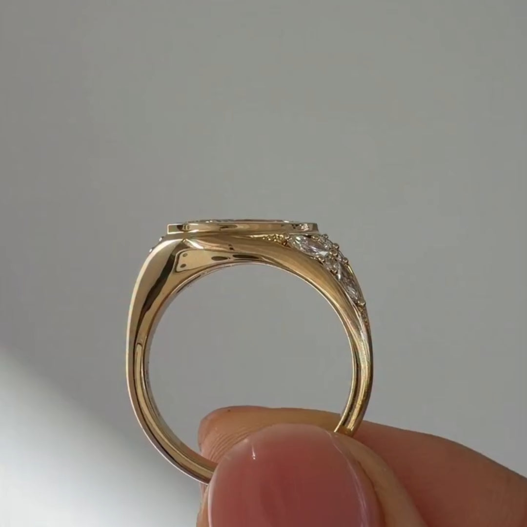 Bold East-West 1.0ct Marquise Cut Statement Ring