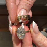 Massive 5.0ct Oval Cut matched Interlocking puzzle Ring Set In 925 Sterling Silver