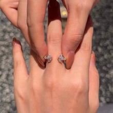 4.5ct Oval Cut Cluster Engagement Ring & Guard Band Set In Sterling Silver