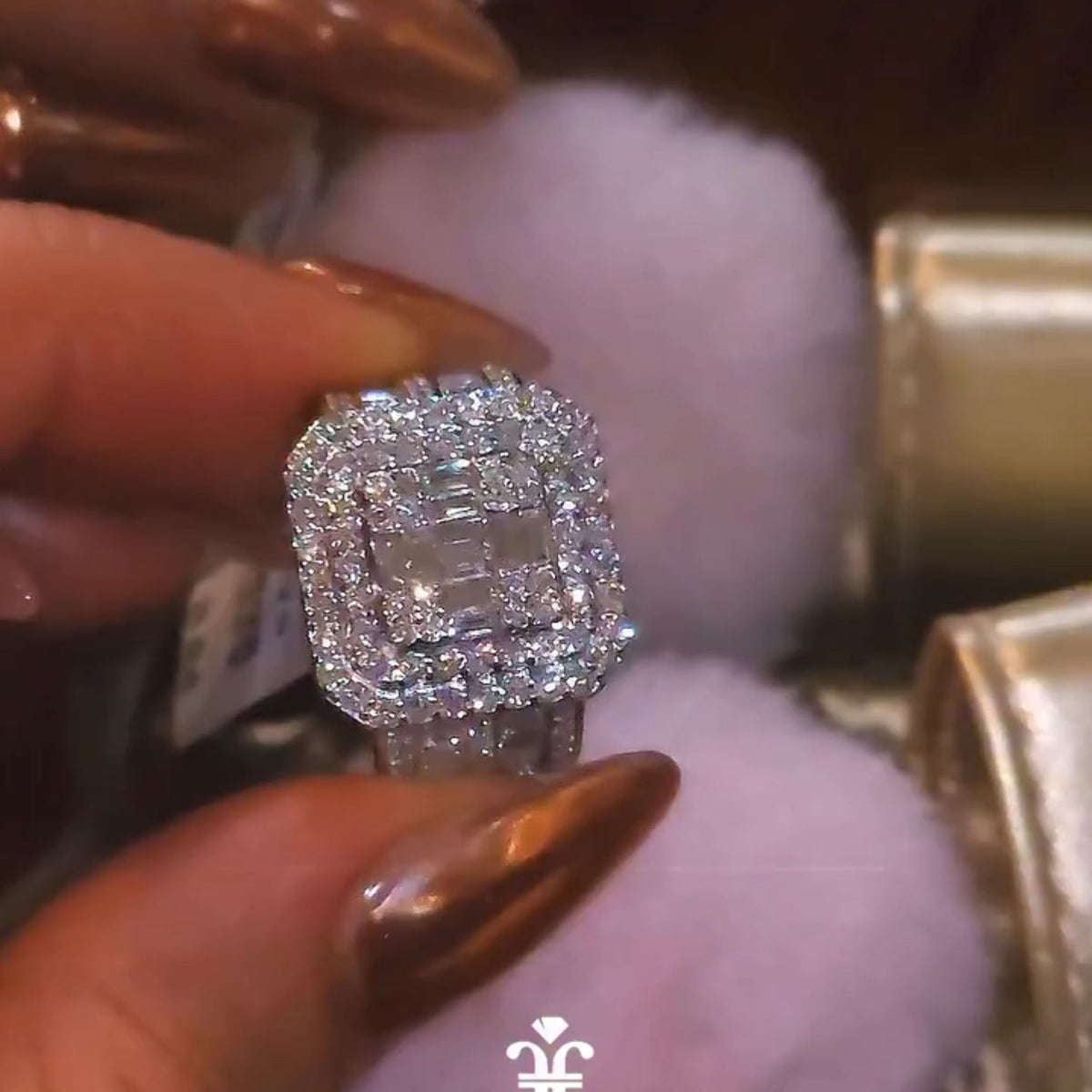 Grand Emerald Cut 4.0Ct Composite Ring 925 Sterling Silver Gold Plated Engagement Ring