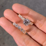 Solarii New Arrived 3.0ct Round Cut Moissanite Wedding Ring Set