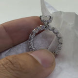Timeless 5.0ct Emerald Cut Pavé Engagement Ring In Sterling Silver
