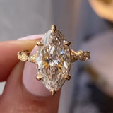 Chic Twist Design Marquise Cut 3.0ct Engagement Ring In Sterling Silver