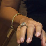 Moonlit-inspired Halo Design Pear Cut 5.0ct Engagement Ring In Sterling Silver