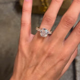 Gorgeous Cushion Cut Engagement Ring In Sterling Silver