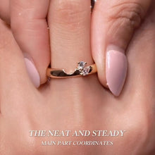 3.0ct Square Radiant Cut Engagement Ring & Curved Band Bridal Set
