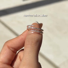 Multi-Row Pave Bypass Spiral Statement Ring in Sterling Silver