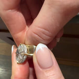 Massive 5.0ct Oval Cut matched Interlocking puzzle Ring Set In 925 Sterling Silver