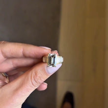 Luxurious 5.0ct Emerald Cut Baguette Band Engagement Ring