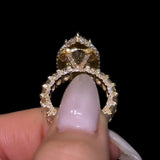 Elegant Halo Design Marquise Cut 5.0ct Engagement Ring In Sterling Silver