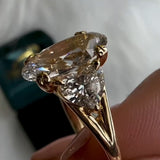 Seamless Three Stone Oval Cut 5.0ct Engagement Ring In Sterling Silver