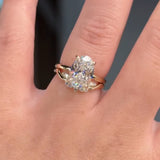 Textured Oval Cut 3.0 Ct Hidden Halo 925 Sterling Silver Wedding Ring Set