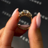 Golden Radiance Moissanite Engagement Ring