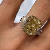 Heavenly Three Stone Radiant Cut 10.0ct Engagement Ring In Sterling Silver