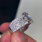 Gorgeous Oval Cut 5.0ct Sterling Silver Engagement Ring