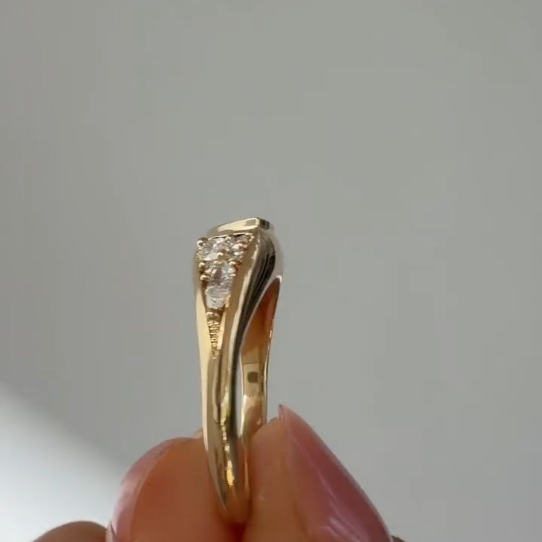 Bold East-West 1.0ct Marquise Cut Statement Ring