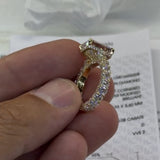 5.0ct Elongated Radiant Cut Eternity Band Engagement Ring