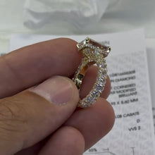 5.0ct Elongated Radiant Cut Eternity Band Engagement Ring