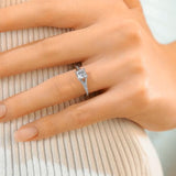 Alluring Solarii Moissanite 2.0ct Princess Cut 925 Sterling Silver Split Shank Engagement Ring