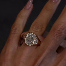 Gorgeous Three Stone Radiant Cut 6.0ct Engagement Ring In Sterling Silver