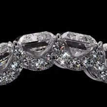 Intricate 925 Sterling Silver Radiant Cut/Round Cut Wedding Ring
