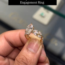 Gorgeous Vintage-Inspired 2.0ct Marquise Cut Cluster Ring In Sterling Silver